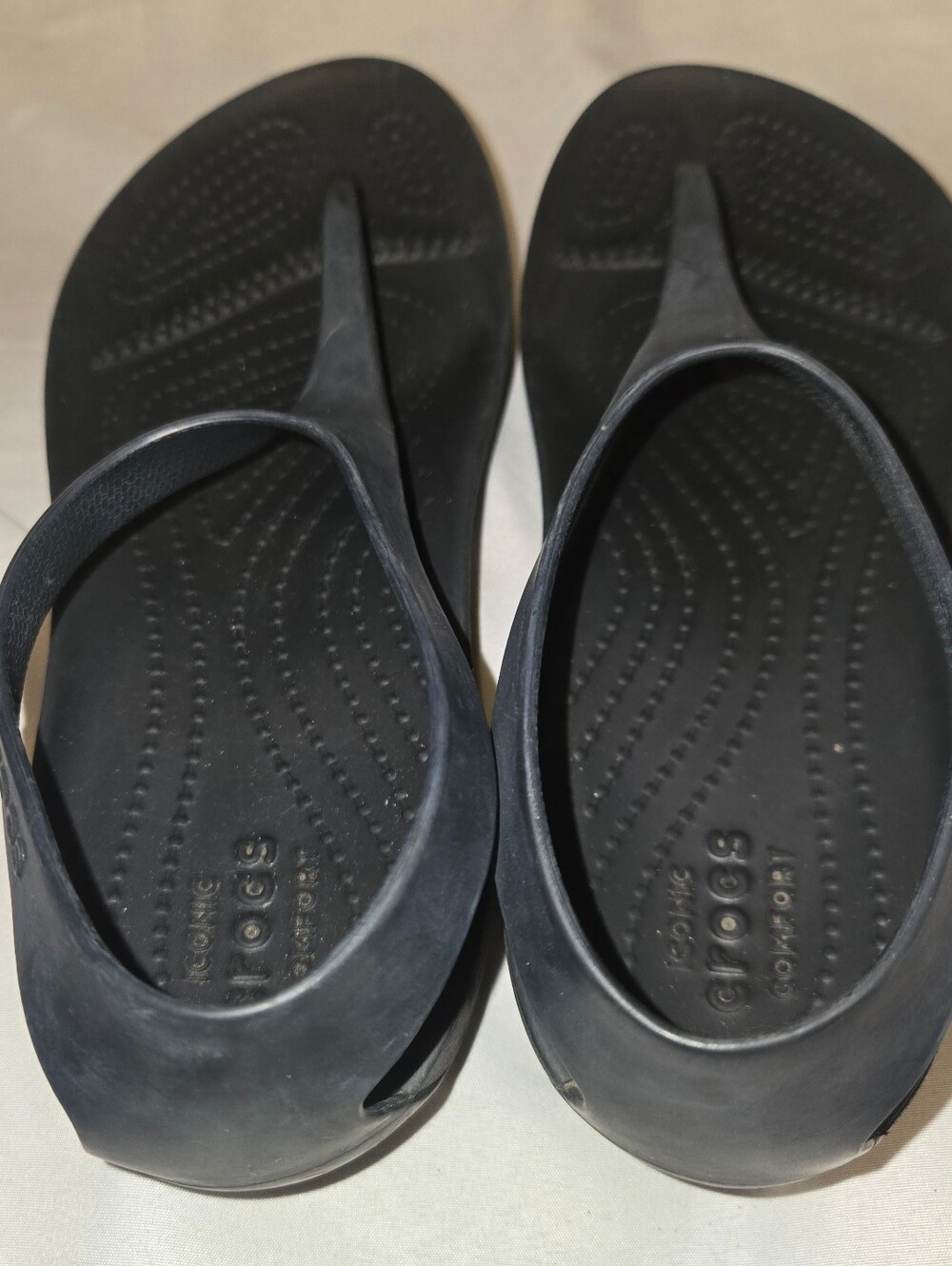 Crocs Sexi Serena Thong Sandals in Black Sz 7 - Picture 9 of 10